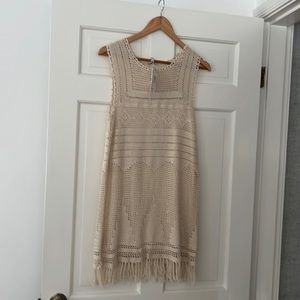 NWT joie crochet/ fringe detail mini dress